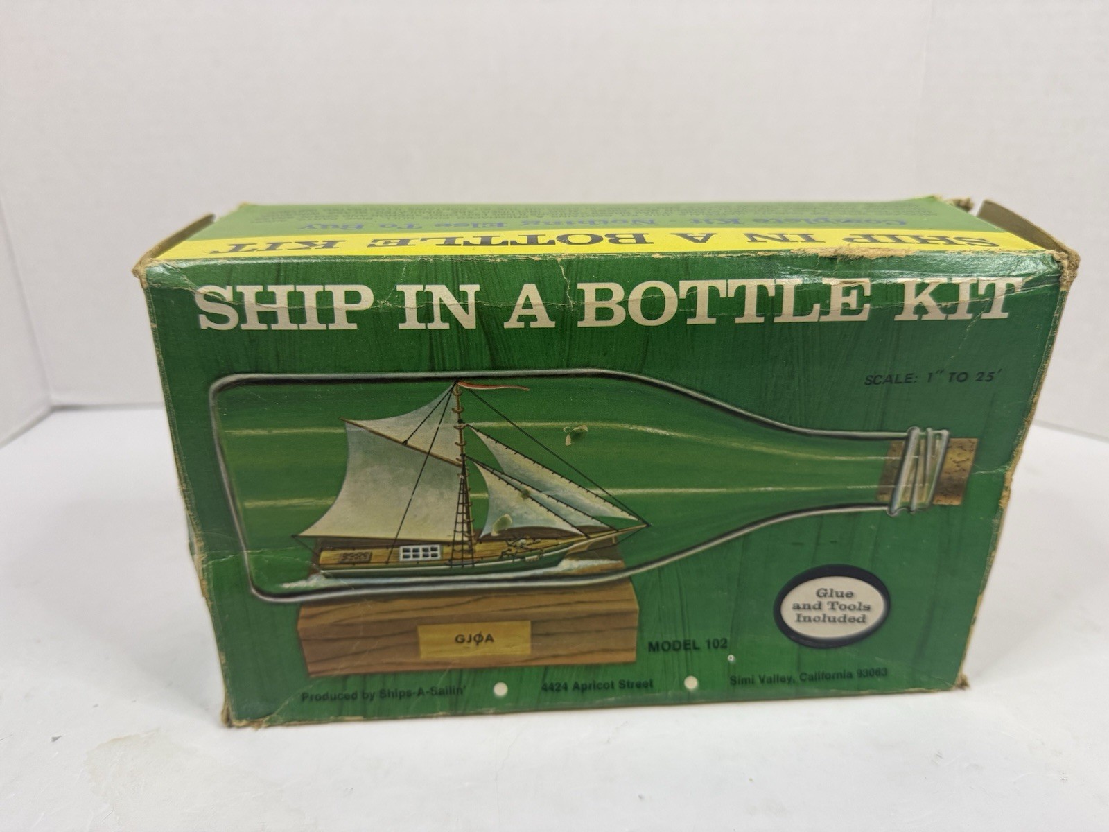 Vintage 1971 Ship In Bottle Kit &ldquo;GJOA&rdquo; Unbuilt !