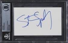 Steven Spielberg Schindler's List Authentic Signed 3x5 Index Card BAS Slabbed