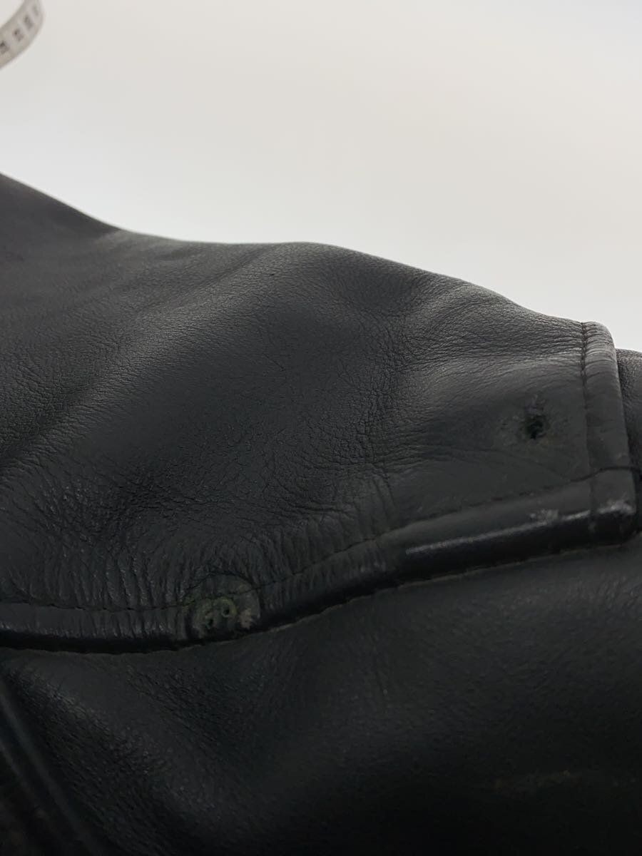 Black Solid Leather Schott Double Riders Biker Ja… - image 5