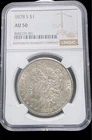 1878-S Morgan Silver $1 Dollar NGC AU50