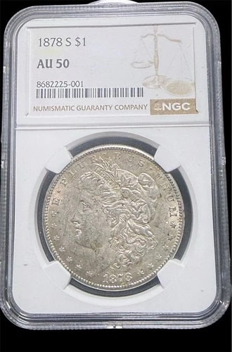 1878-S Morgan Silver $1 Dollar NGC AU50