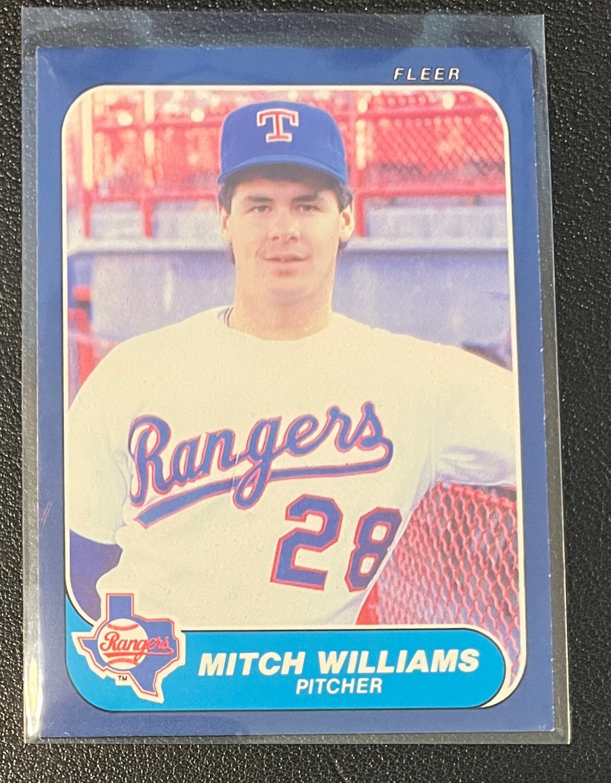 1986 Fleer Update Rookie #U-127 MITCH WILLIAMS Texas Rangers RC E8