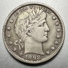 1898   BARBER QUARTER    VF/XF  #1830