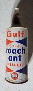 Vintage Gulf Liquid Roach And And Killer (Empty)