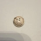 1853 Seated Liberty Half Dime Arrows Silver Coin