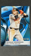 2025 Topps Chrome Black Blue Refractor /150 Gunnar Henderson #3 Orioles