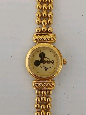 Damenuhr Disney Time Works Mickey Mouse funktioniert Batterie im gebrauchten Zustand