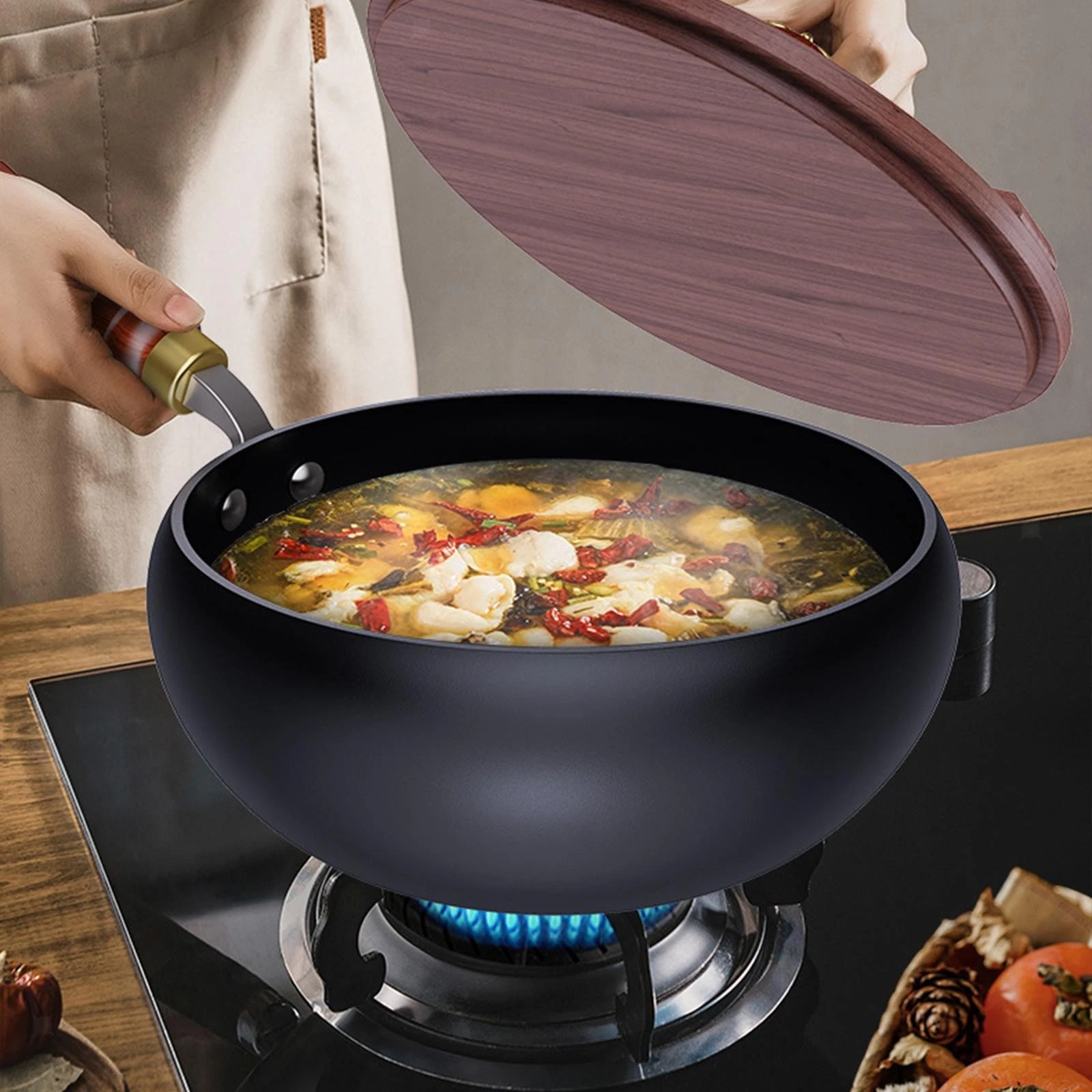 Iron Wok Chinese Wok 9.45inch