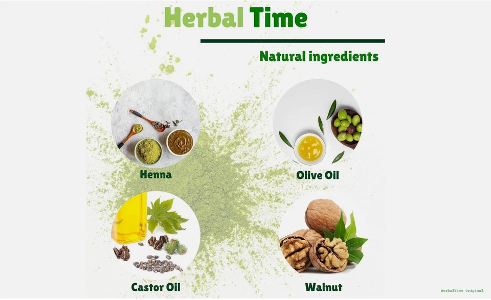 Herbal Time Bio Henna Haarfarbe Creme Color Braun Schokolade Pflanzen - Bild 2 von 4