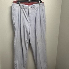 Brooks Brothers Blue Dress Pants Pleated Front Straight-Leg