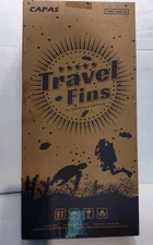 Capas Travel Snorkel Fins Swim Fins Travel Size S/M 4.5-8.5 Black Sturdy