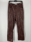 Abercrombie & Fitch Womens Brown Faux Leather Flat Front Trouser Pants Sz 29/8s — photo 1