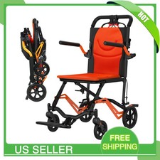 Wheelchairs Lightweight Transport Chair Foldable and PortableTravel Wheelchair