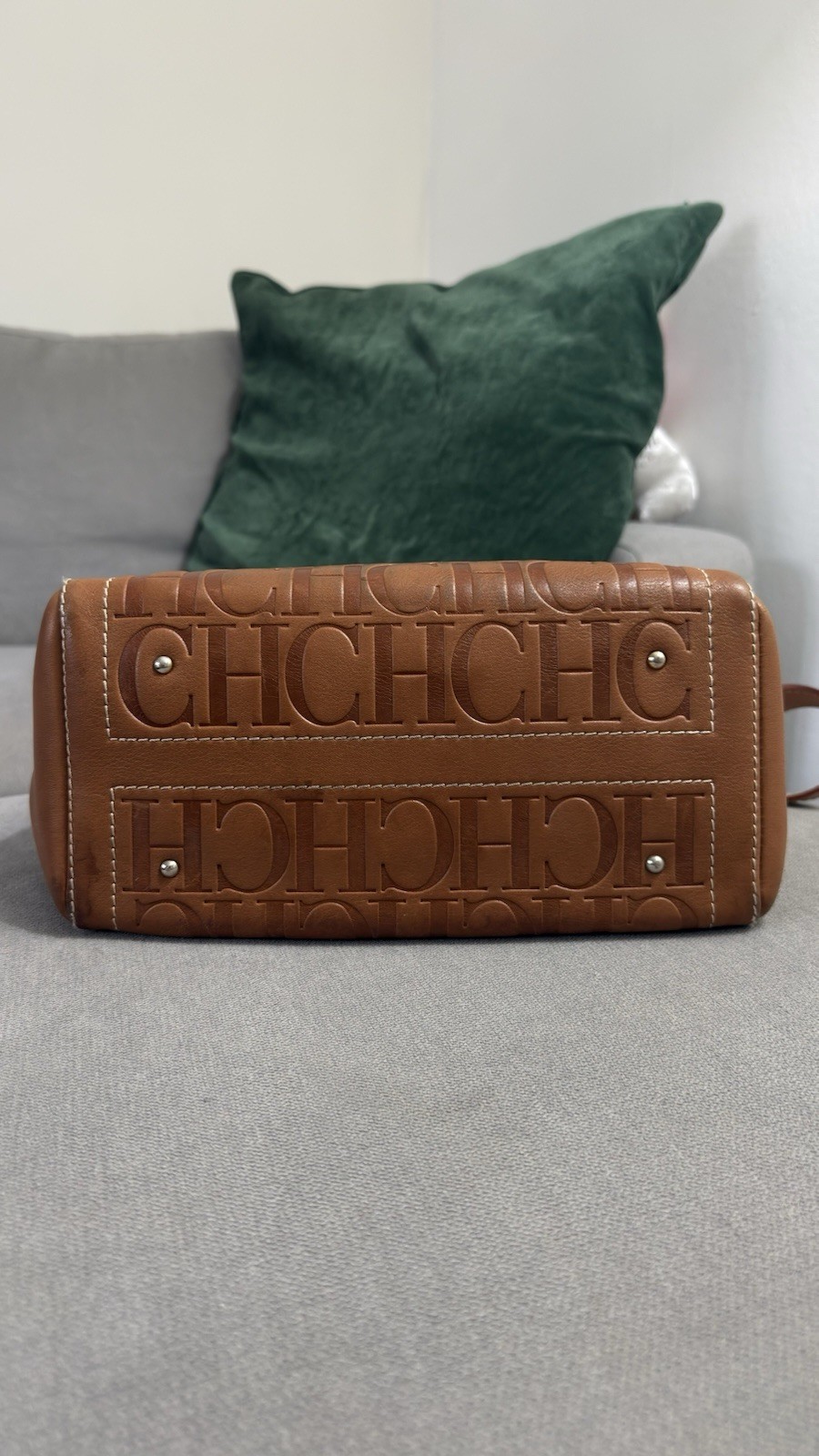 Carolina Herrera CH Monogram Leather Bag image 3