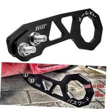 JDM Black Tow Hook - Aluminum Alloy Rear Bumper Towing Hook - Black
