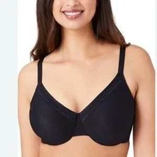 Wacoal Basic Beauty Full Figure Underwire Bra Black 34G 855213 NEW