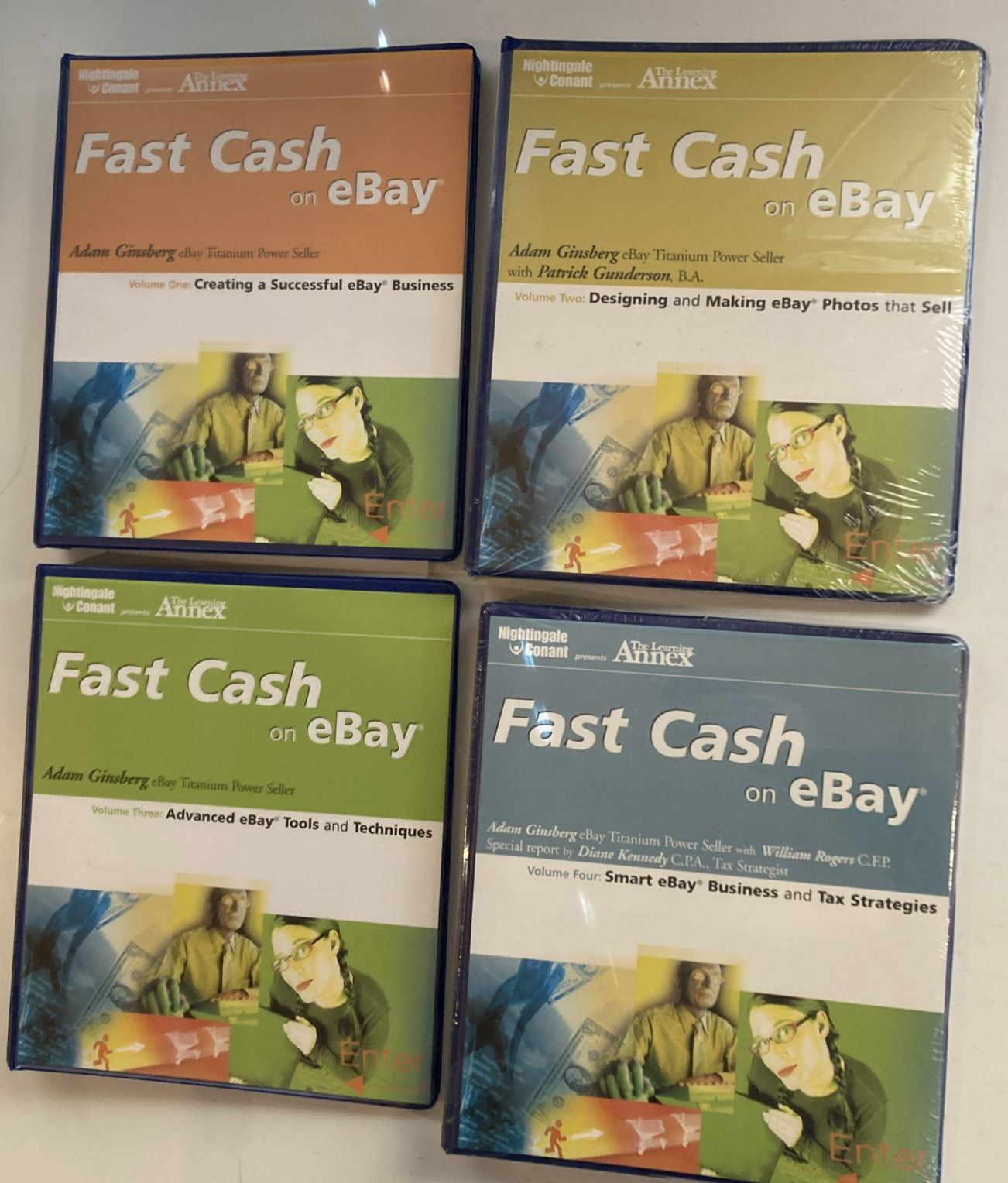 S L1600 2003 Fast Cash On Ebay Vol. 1-4 Adam Ginsberg Nightingale-Conant Cd'S &Amp; Books