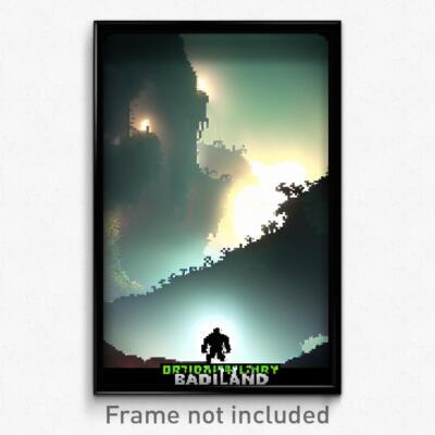 Pixel Art Poster - Ordinary Badland (8 Bit Psychedelic Trippy Video Game Print)