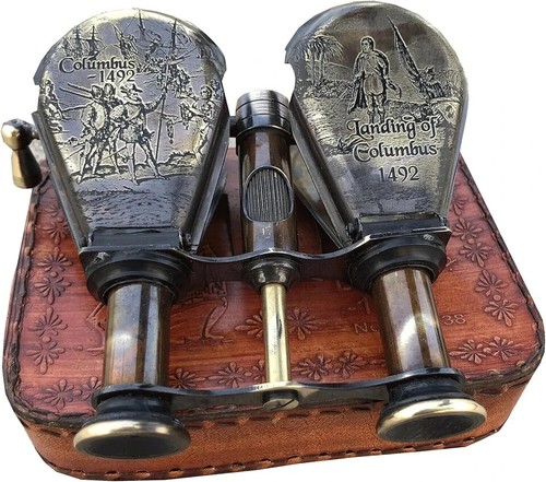 Brass Binocular Maritime Vintage Made for Royal Navy London 1917 Opera glasses - Picture 4 of 5