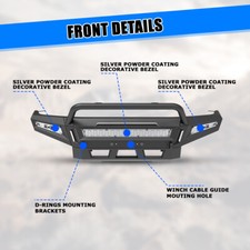 For 2005-2015 Toyota Tacoma New Black Frontrear Bumper Wled Lights D-rings