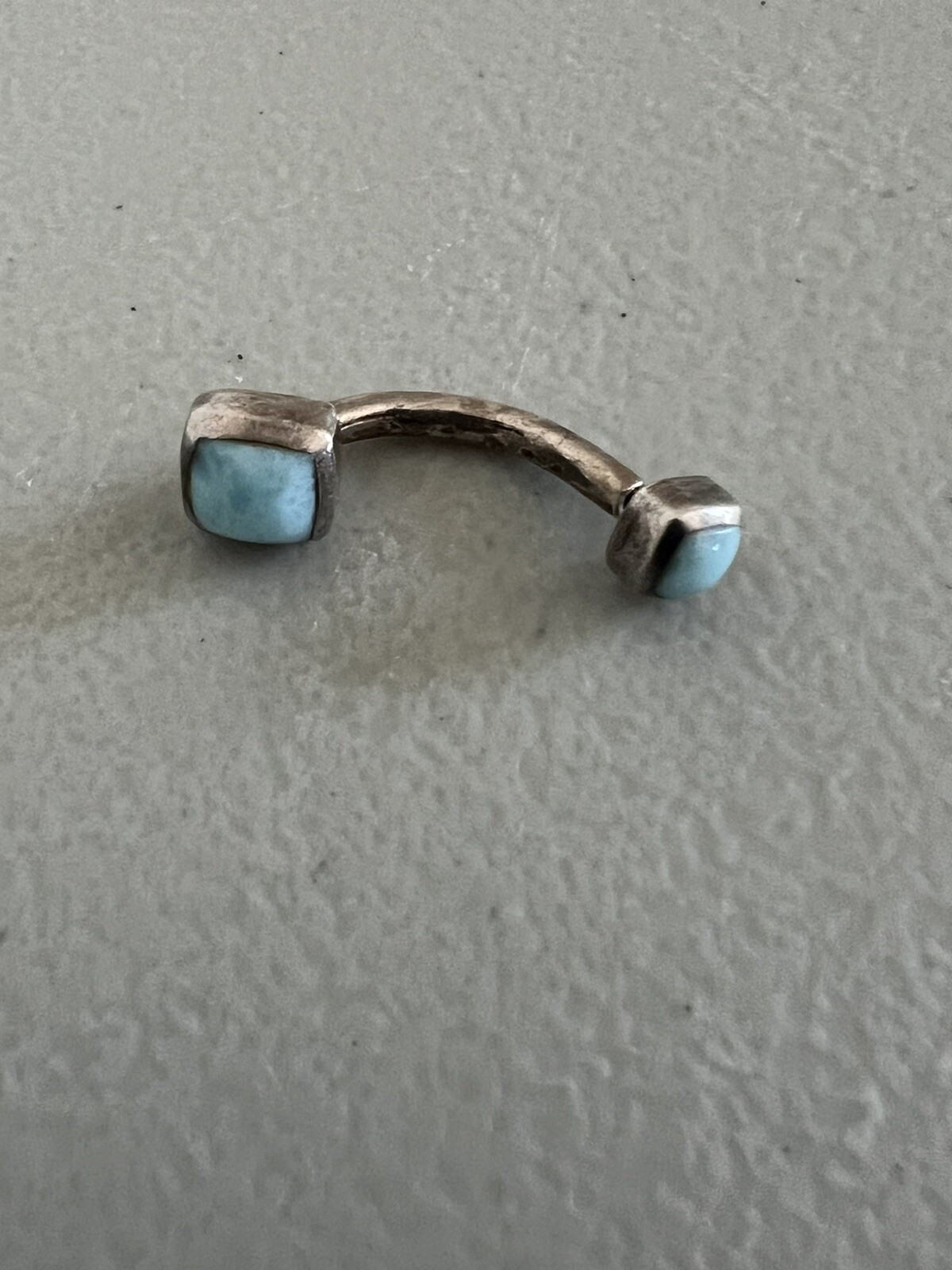 Belly Button Curved Barbell Piercing Ring Simulat… - image 1