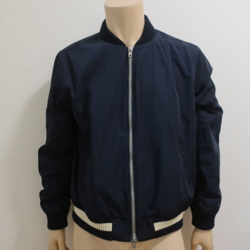 Frame Classic Bomber Jacket Navy Size Medium - Picture 1 of 7