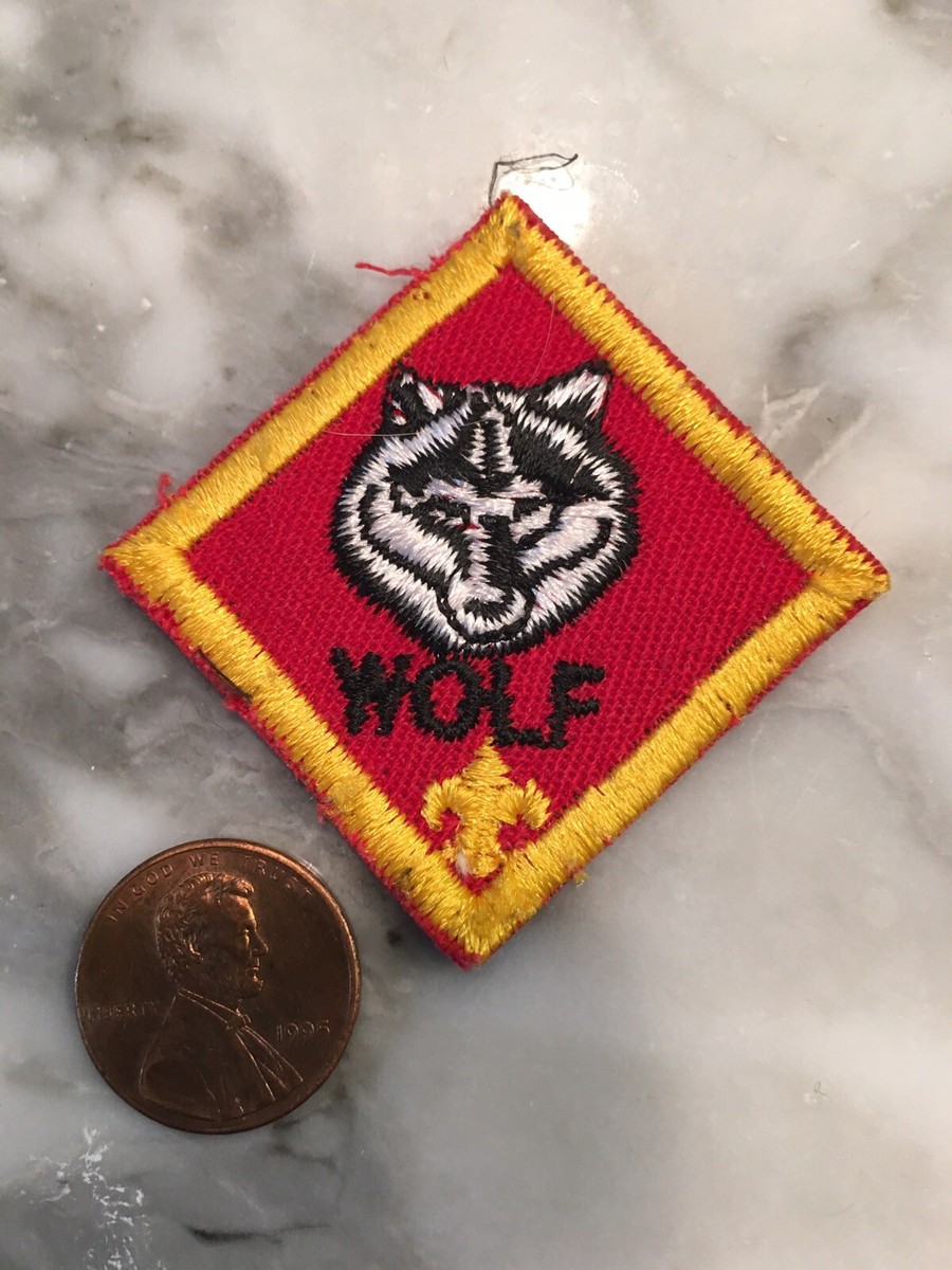 BSA Cub Scouts オオカミ 紋章 ひし形 925 シルバー 米国 ヴ Boy Scout BSA Wolf Rank Cub Scout Uniform Patch - See
