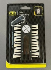 3-in-1 Tee Caddy, Tee holder with ball maker and divot tool clip for hanging