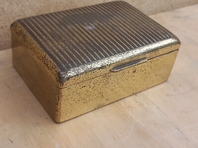 Vintage old Retro brass State Express Cigarettes case box storage  Decorative