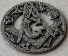 Masonic Car Emblem Square & Compass Working Tools FREEMASON 3"  CE300