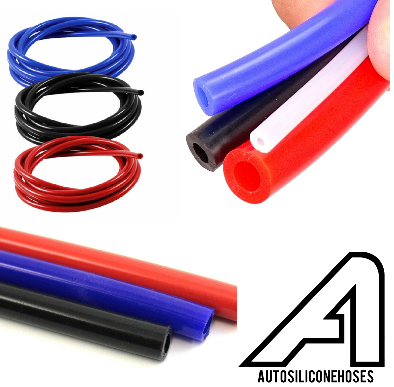NXS Motorsports Silicone Vacuum Hose Kit – 3mm, 4mm, 5mm – 5ft Each – Red