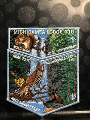 OA MICHIGAMEA LODGE 110 2006 NOAC 40th ANN TWO PIECE SET 