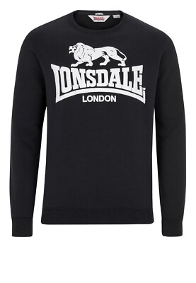 Lonsdale Sweater Pullover Black Size XL 2XL 3XL London 113374