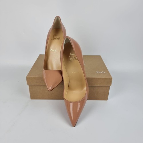 CHRISTIAN LOUBOUTIN So Kate 120 mm décolleté beige vernice nuove taglia 39 US 9 - Foto 11 di 12