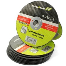 10x Metall Trennscheiben 76x10mm für Bosch Winkelschleifer GWS 12 / 10,8-76 V-EC