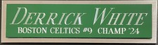 DERRICK WHITE CELTICS NAMEPLATE AUTOGRAPHED SIGNED BASKETBALL-JERSEY-PHOTO-FLOOR