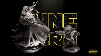 DARTH SIDIOUS and YODA Emperor Palpetine Star Wars Resin Model Kit
