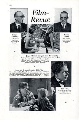 Robert Siodmak - Moritz Seeler - Piel Jutzi Photo-Collage c.1930