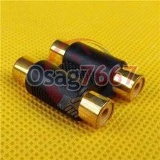 ONE Gold Plated Twin RCA/Phono Socket Connector/Plug NEW