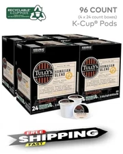 Keurig Tully's Hawaiian Coffee K-cups 96 Count ❗
