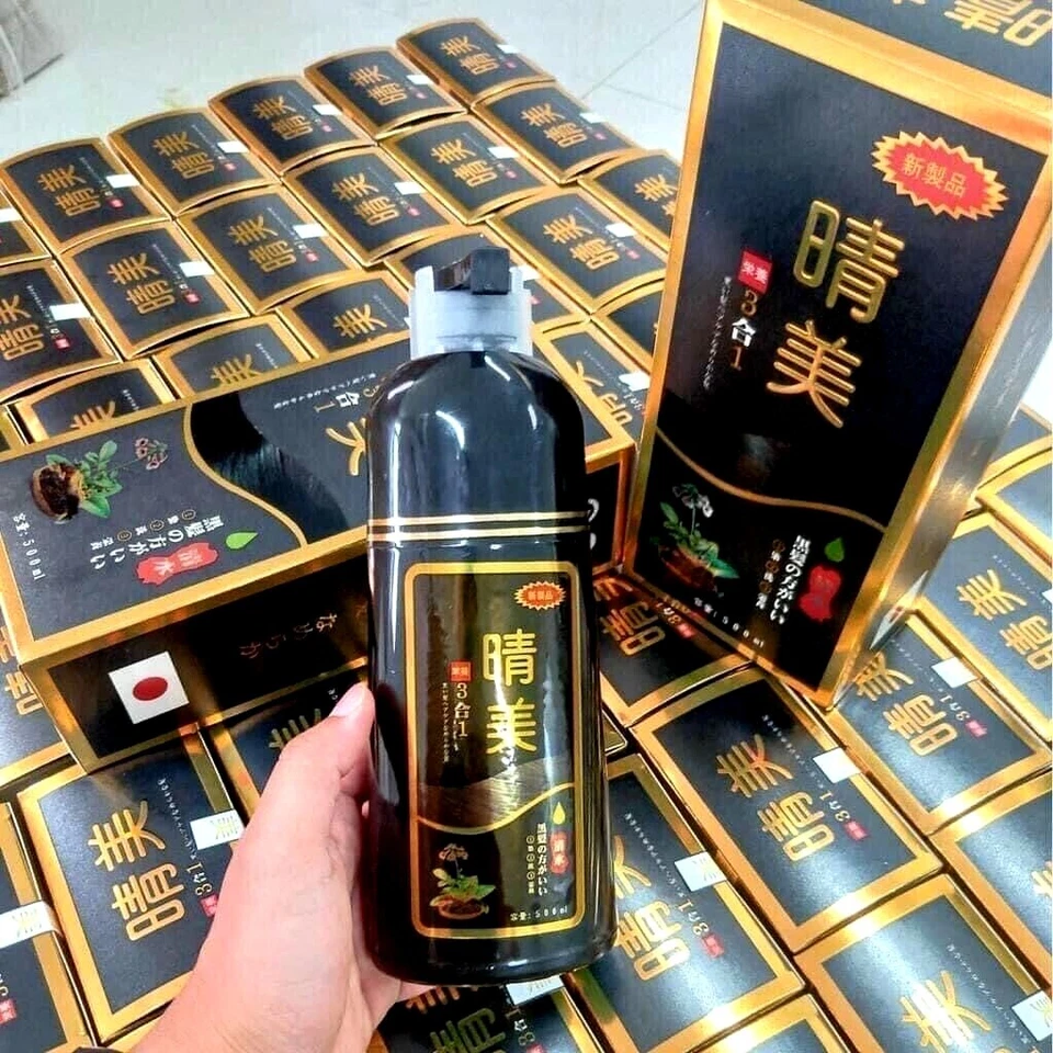 Champú tinte color cabello Komi Japón 500 ml - Dau Goi Phu Bac Nhuom Toc - 7 colores Foto 2 de 4