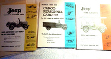 3 Vintage Original Willys Jeep Vehicle Brochures Parts Prices Lists For Each 3 Vintage Original Willys Jeep Vehicle Brochures Parts Prices Lists For Each