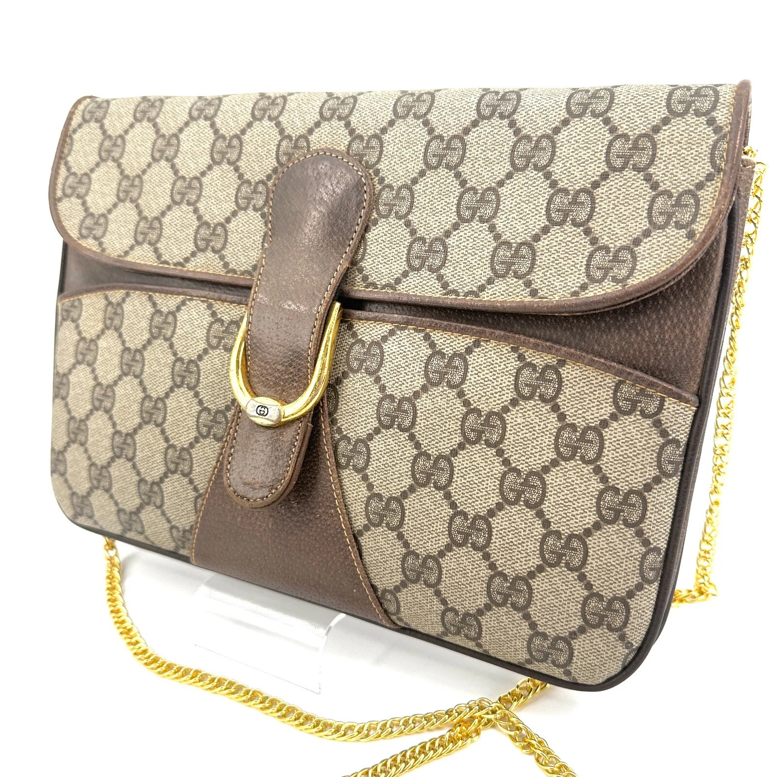 Sac à main bandoulière vintage Gucci GG Supreme en cuir authentique