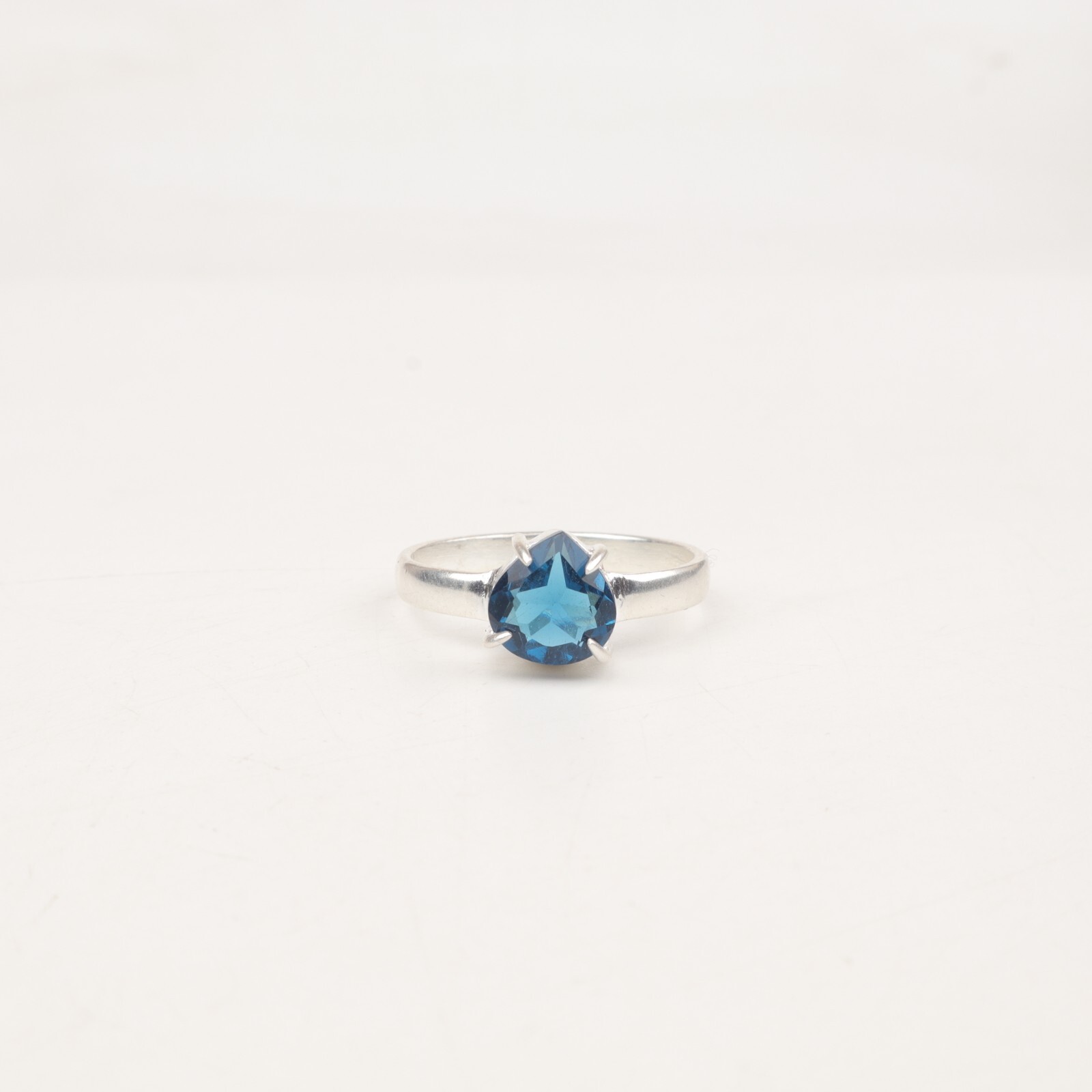 London Blue Topaz Gemstone 925 Sterling Silver Handmade Jewelry Ring ...
