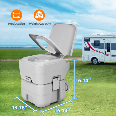 Portable Toilet For Camping F2C Portable Camping Toilet - 6.6 Gallon Detachable Tank (Leak-Proof) Compost Toilet