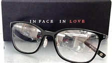 Danish Inface IF9363 877 Rectangular Black Frame Glasses $185 NIB #7