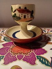 VINTAGE WATCOMBE DEVON MOTTO WARE Egg cup on foot. Reg mark on base. Used. VGC.