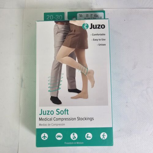 Unisex Juzo Soft 2001 Kniestrümpfe, Open Toe, 20-30mmHg Größe: III (Beige) - Bild 8 von 8