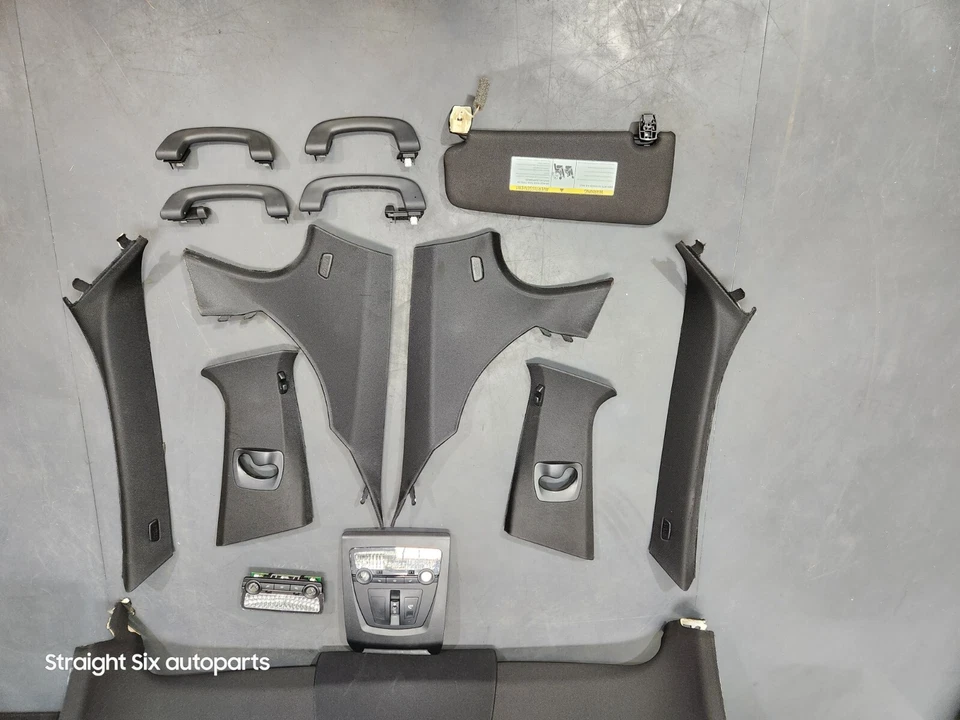 ✅11-16 OEM BMW F10 535 550 M5 negro techo techo pilares viseras conjunto antracita Foto 3 de 4