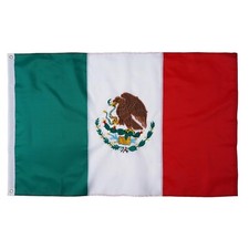 Homissor Mexican Flag 3x5 Made in USA Bandera de Mexico Flags Embroidered the...